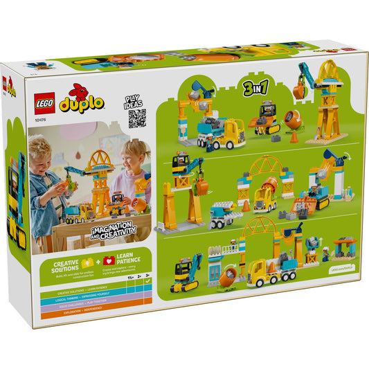 LEGO DUPLU 10476 Șantier și vehicule de construcții 3 în 1 - cutie spate