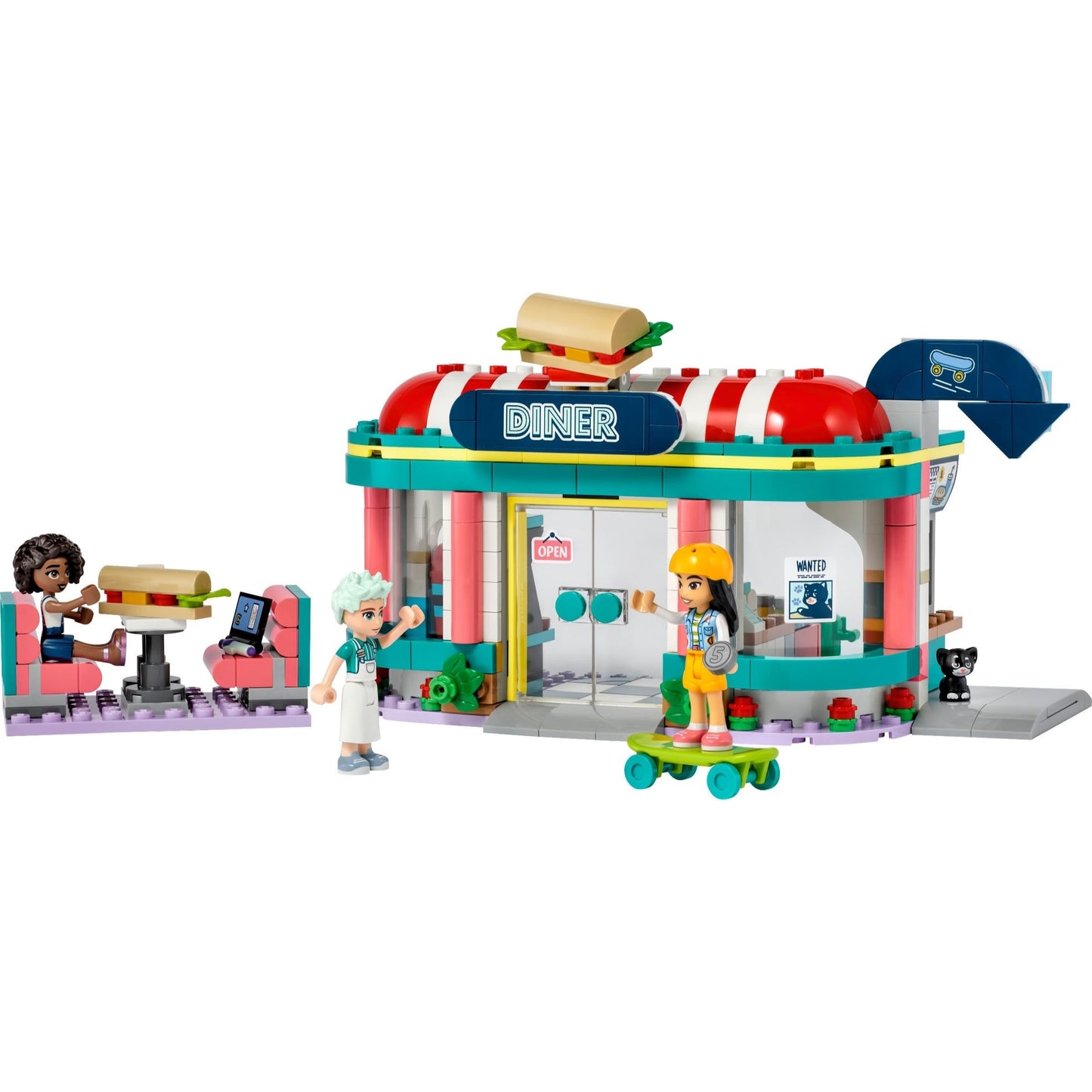 LEGO Friends 41728 - Restaurant în centrul orașului Heartlake - set construit