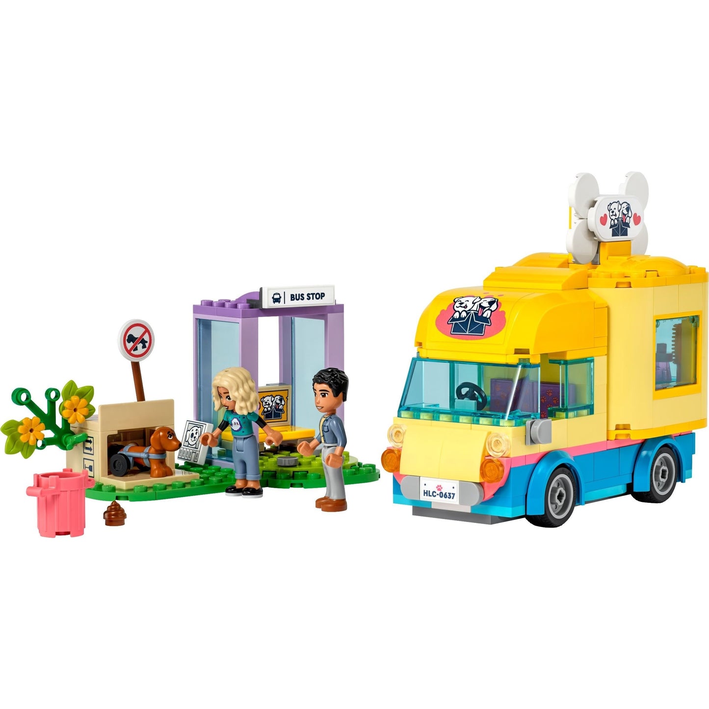 LEGO Friends 41741 - Furgonetă pentru salvarea câinilor - set construit