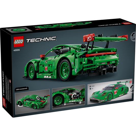 LEGO Technic 42224 - Mașina Porsche 911 GT3 R REXY AO Racing - cutie spate