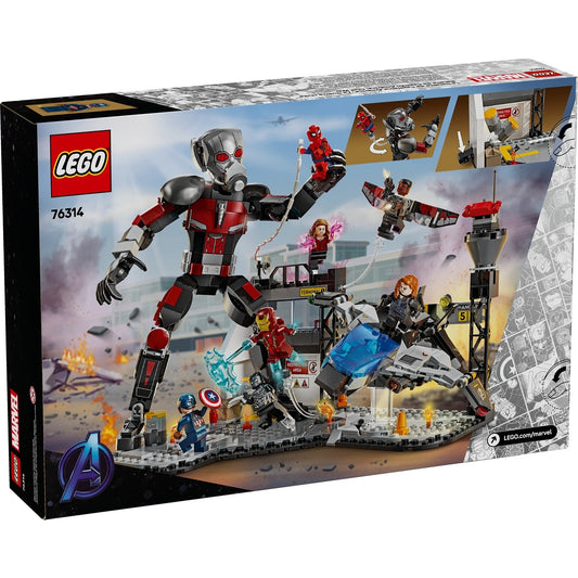 LEGO Marvel 76314 - Bătălia plină de acțiune din Căpitanul America: Război civil