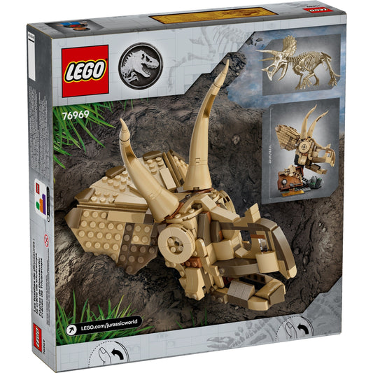 LEGO Jurassic World 76969 - Fosile de dinozaur: craniu de Triceratops - cutie spate