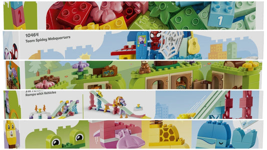 LEGO DUPLO Iunie 2026 – Spidey, animale de pădure și rampă creativă