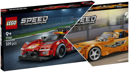 LEGO Speed Champions Iunie 2026 – Toyota Supra MK4 și Ferrari 499P: două legende, stiluri complet diferite