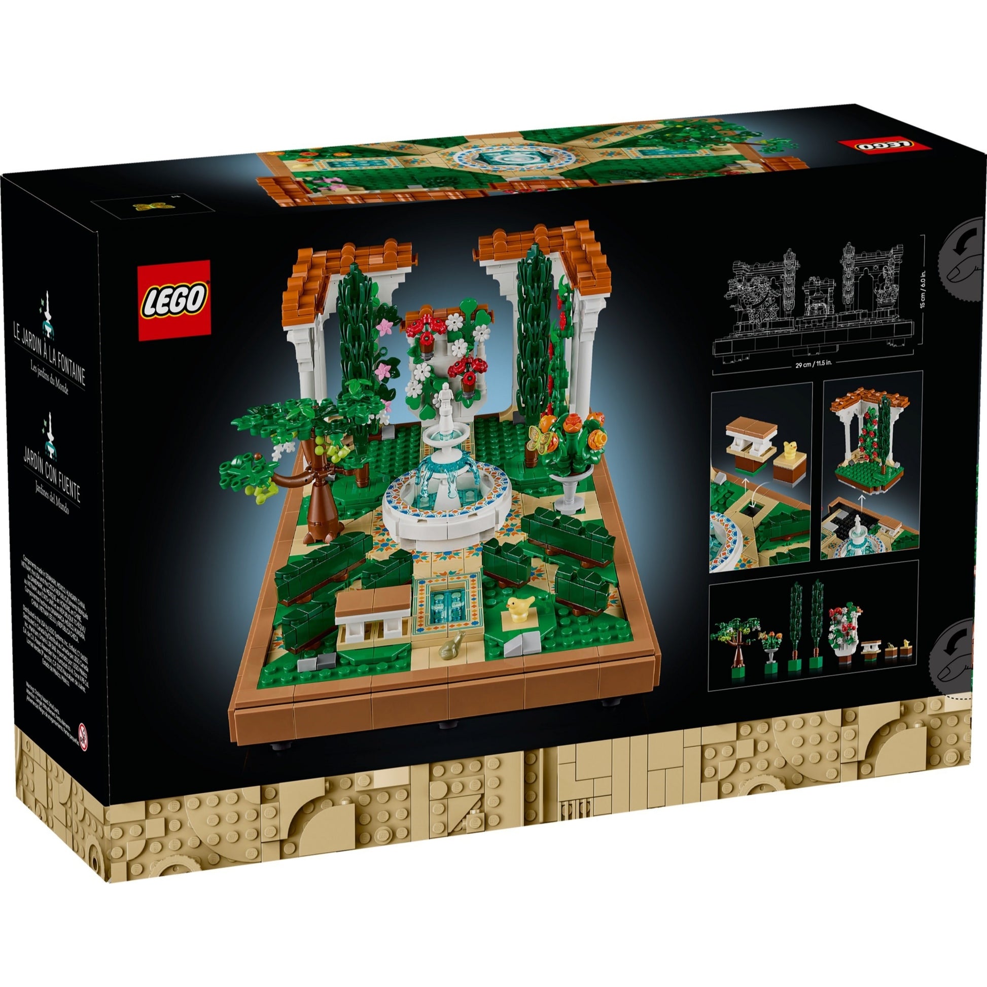 LEGO Icons 10359 Fountain Garden - cutie spate