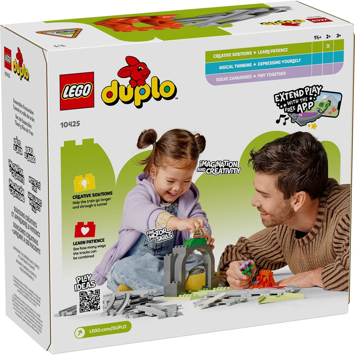 LEGO DUPLO 10425 - Set de extindere Tunel și șine de cale ferată