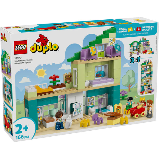 LEGO DUPLO 10470 3-in-1 Modern Family House with Figures - cutie fata