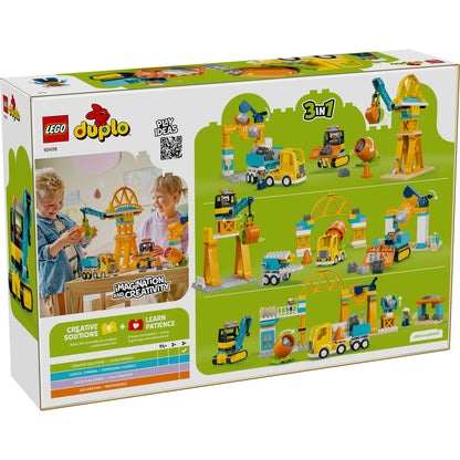 LEGO DUPLU 10476 Șantier și vehicule de construcții 3 în 1 - cutie spate