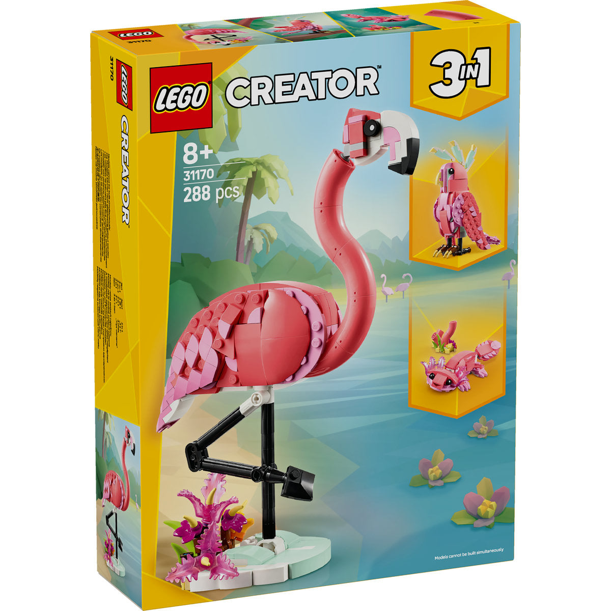 LEGO Creator 31170 Animale sălbatice: Flamingo roz - cutie fata