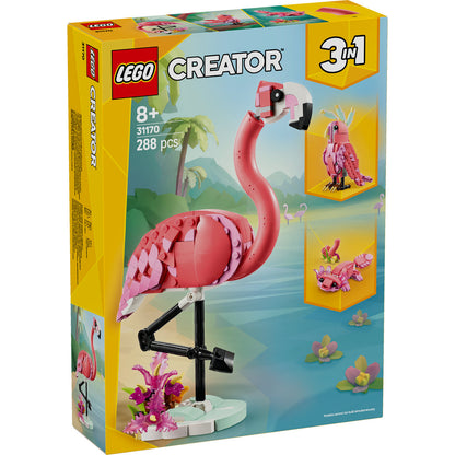 LEGO Creator 31170 Animale sălbatice: Flamingo roz - cutie fata
