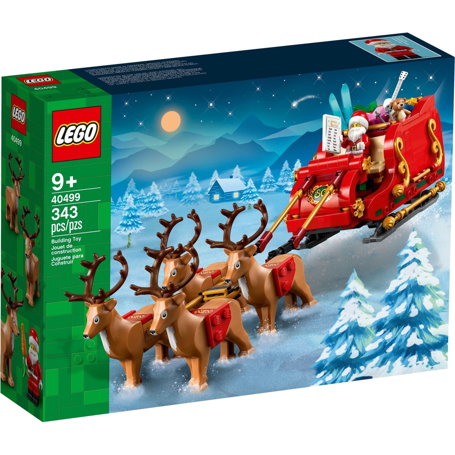 LEGO 40499 - Sania lui Moș Crăciun - cutie fata