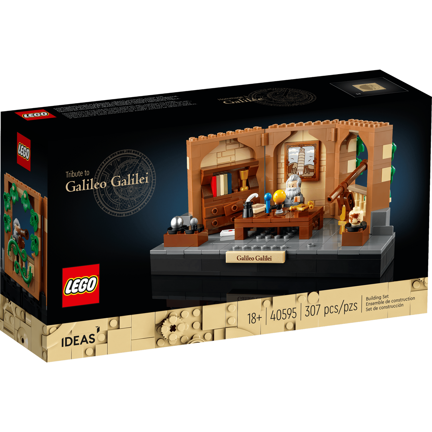 LEGO Ideas 40595 - Omagiu pentru Galileo Galilei - cutie spate
