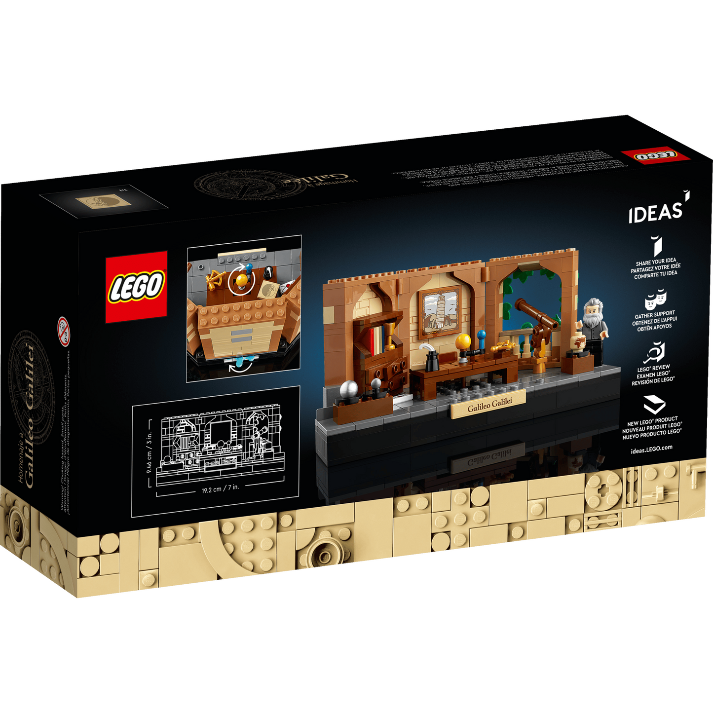 LEGO Ideas 40595 - Omagiu pentru Galileo Galilei - cutie fata