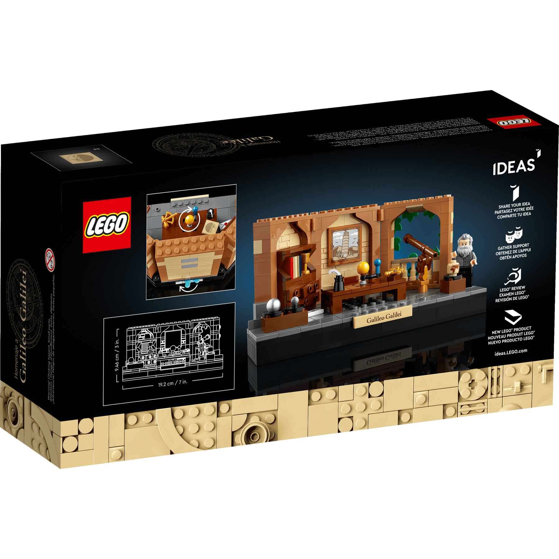 LEGO Ideas 40595 - Omagiu pentru Galileo Galilei - cutie fata