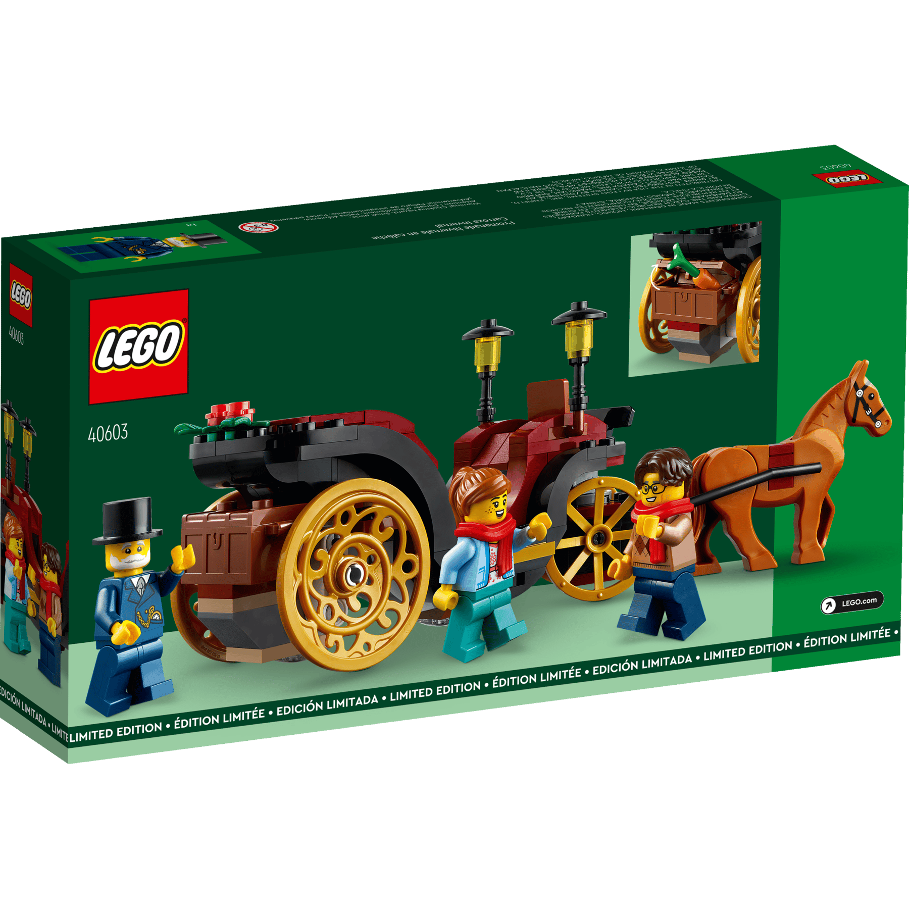 LEGO 40603 - Plimbare cu trăsura iarna - cutie spate