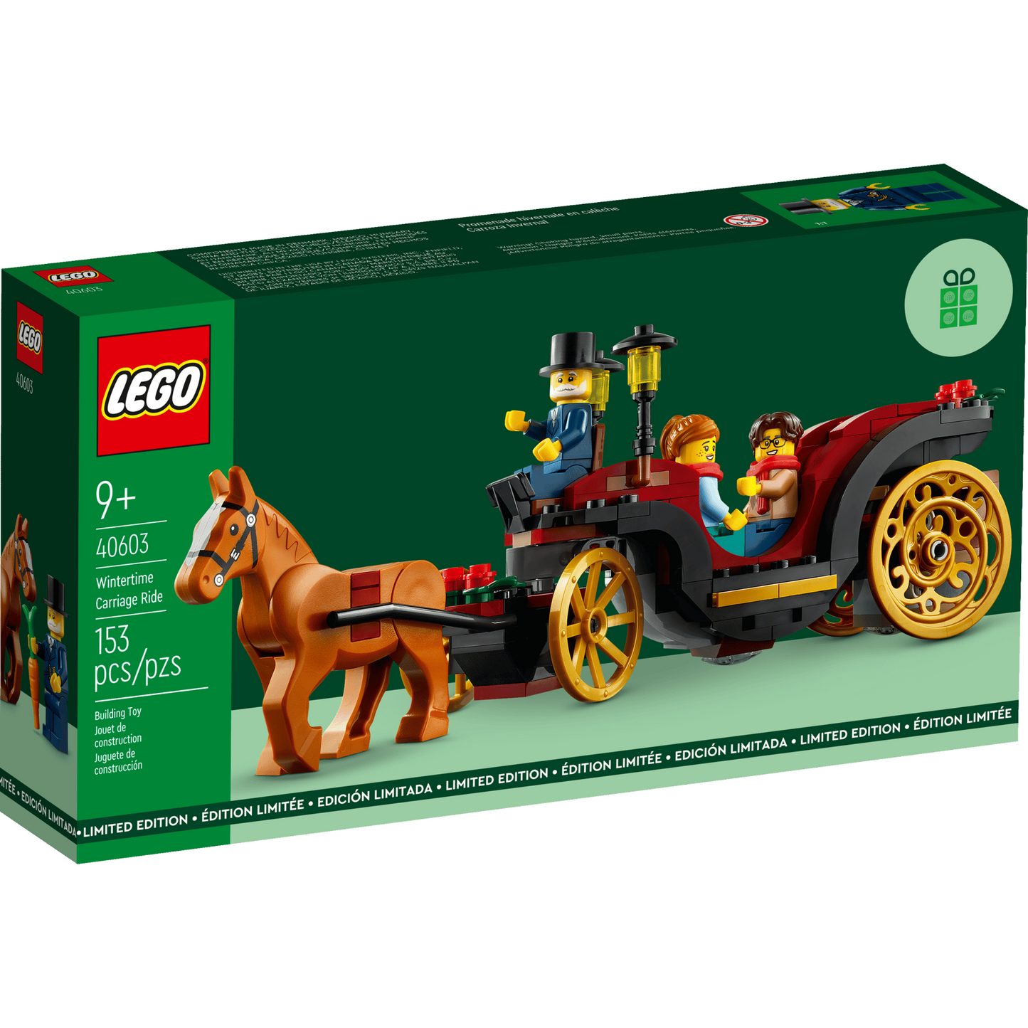 LEGO 40603 - Plimbare cu trăsura iarna - cutie fata
