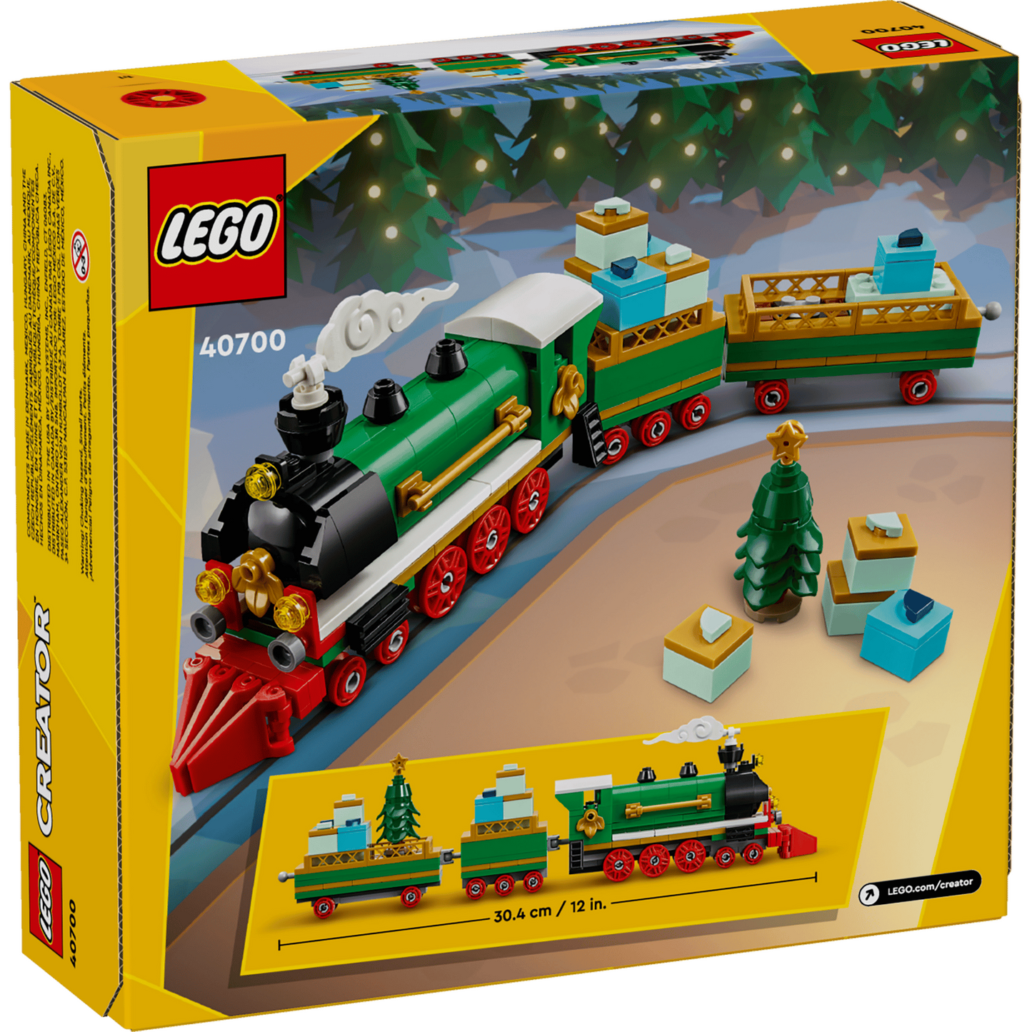 LEGO 40700 - Trenul sărbătorilor de iarnă - cutie spate