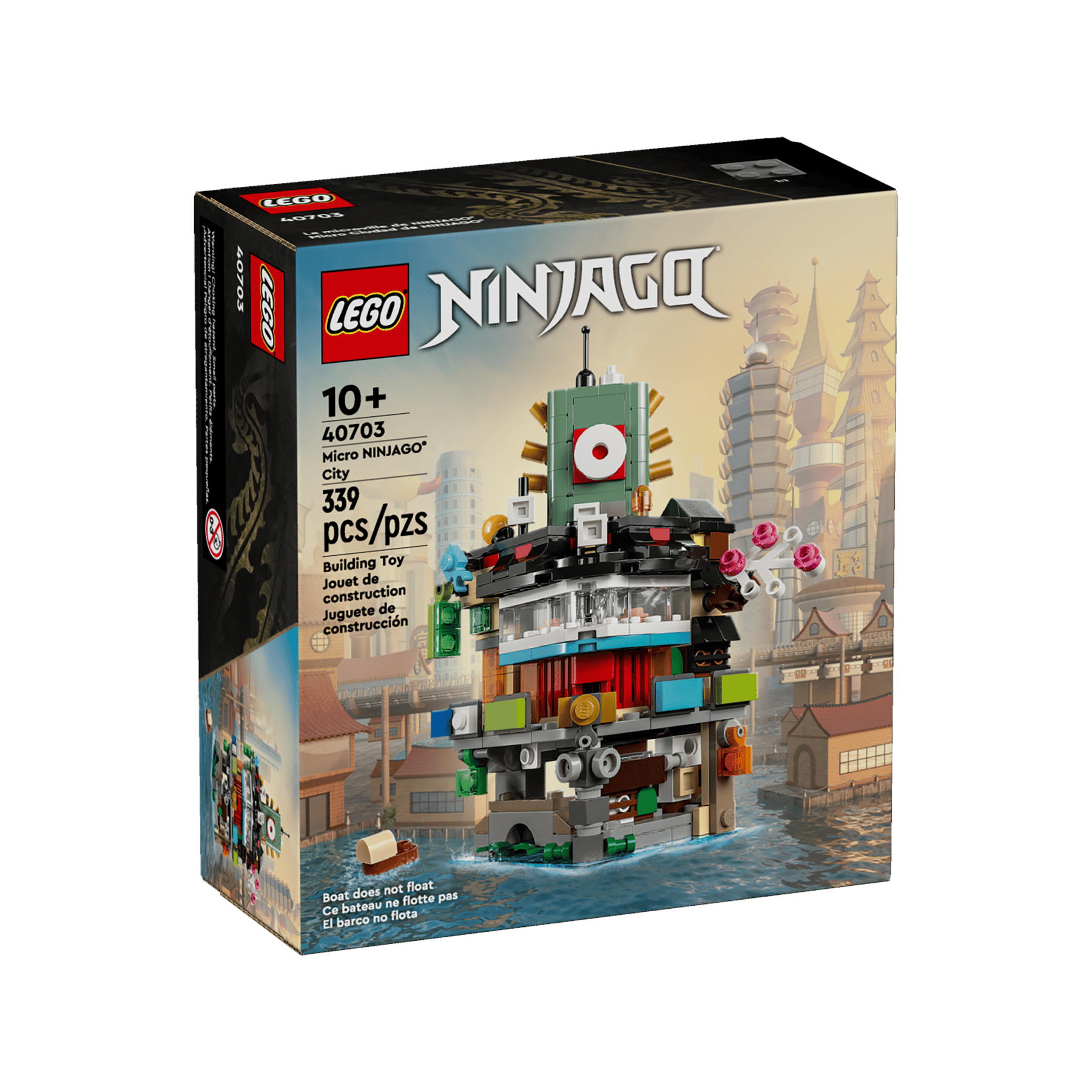 LEGO NINJAGO 40703 - Micro-orașul NINJAGO - cutie fata