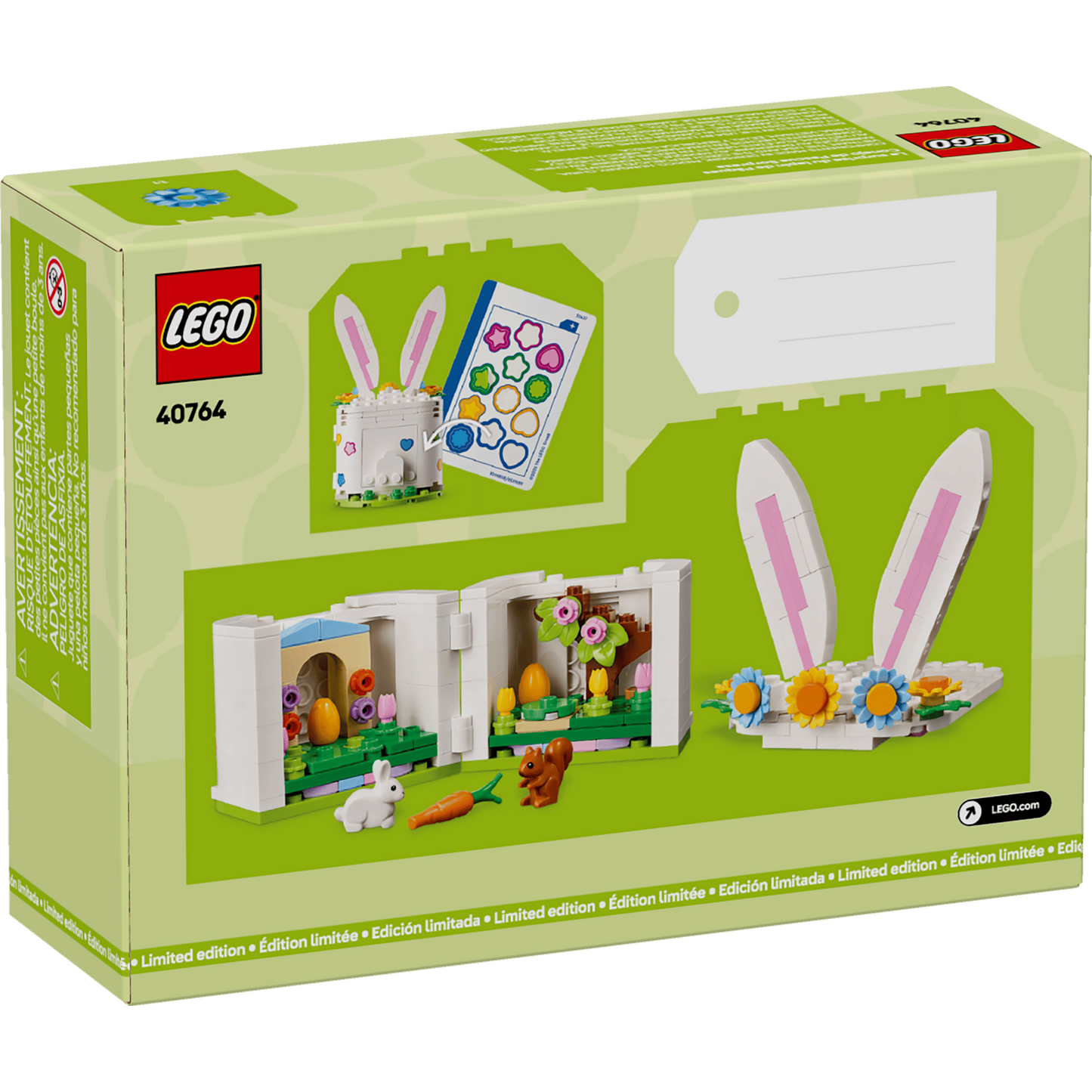 LEGO 40764 - Iepuraș de Paște cu surpriză - cutie spate