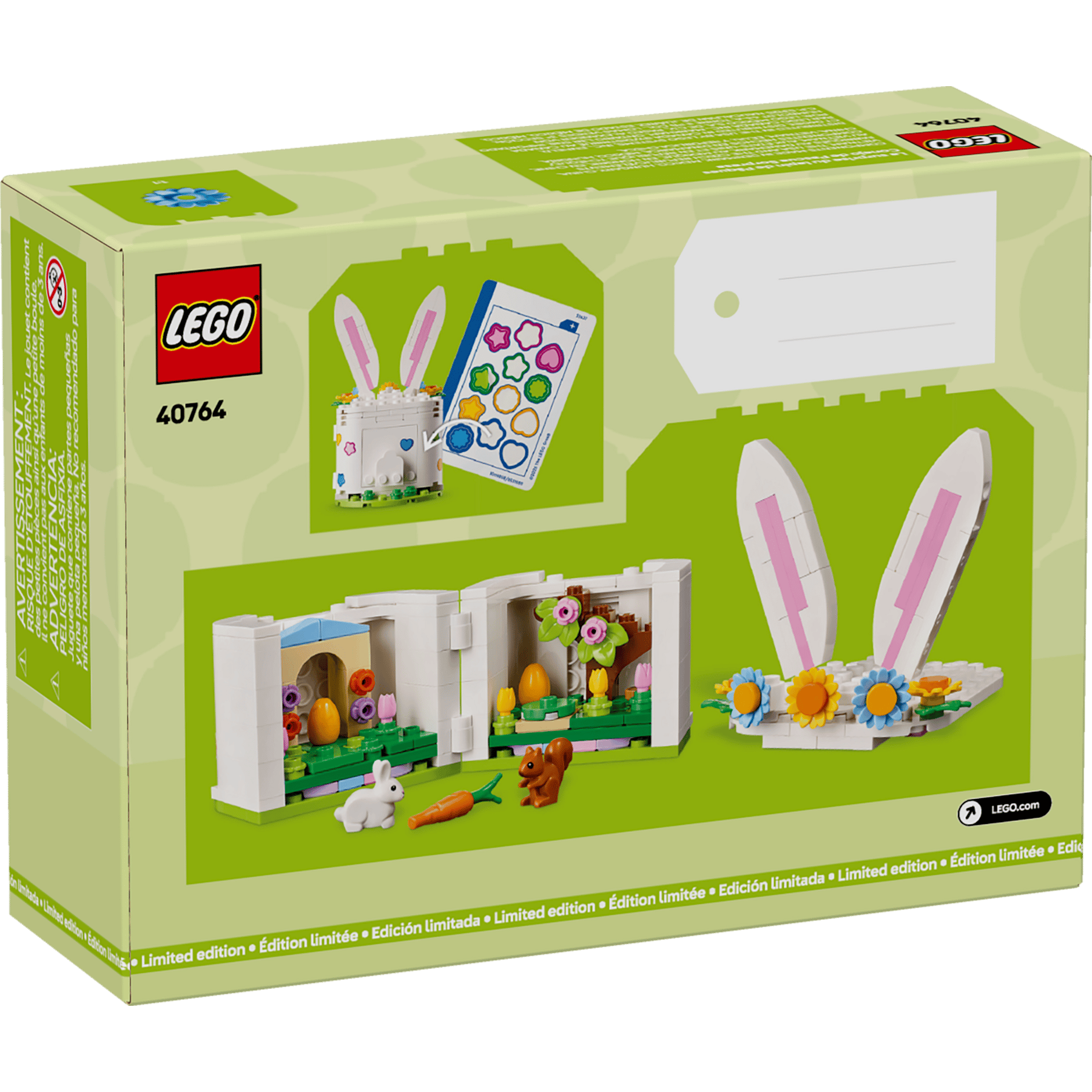 LEGO 40764 - Iepuraș de Paște cu surpriză - cutie spate