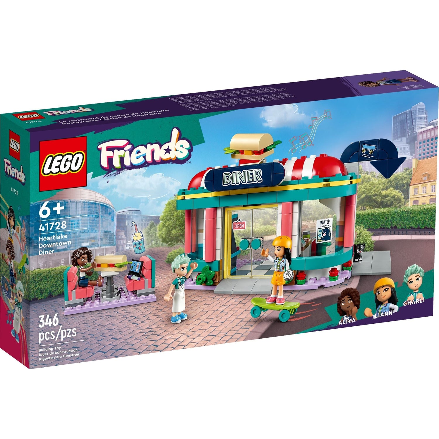 LEGO Friends 41728 - Restaurant în centrul orașului Heartlake - cutie fata
