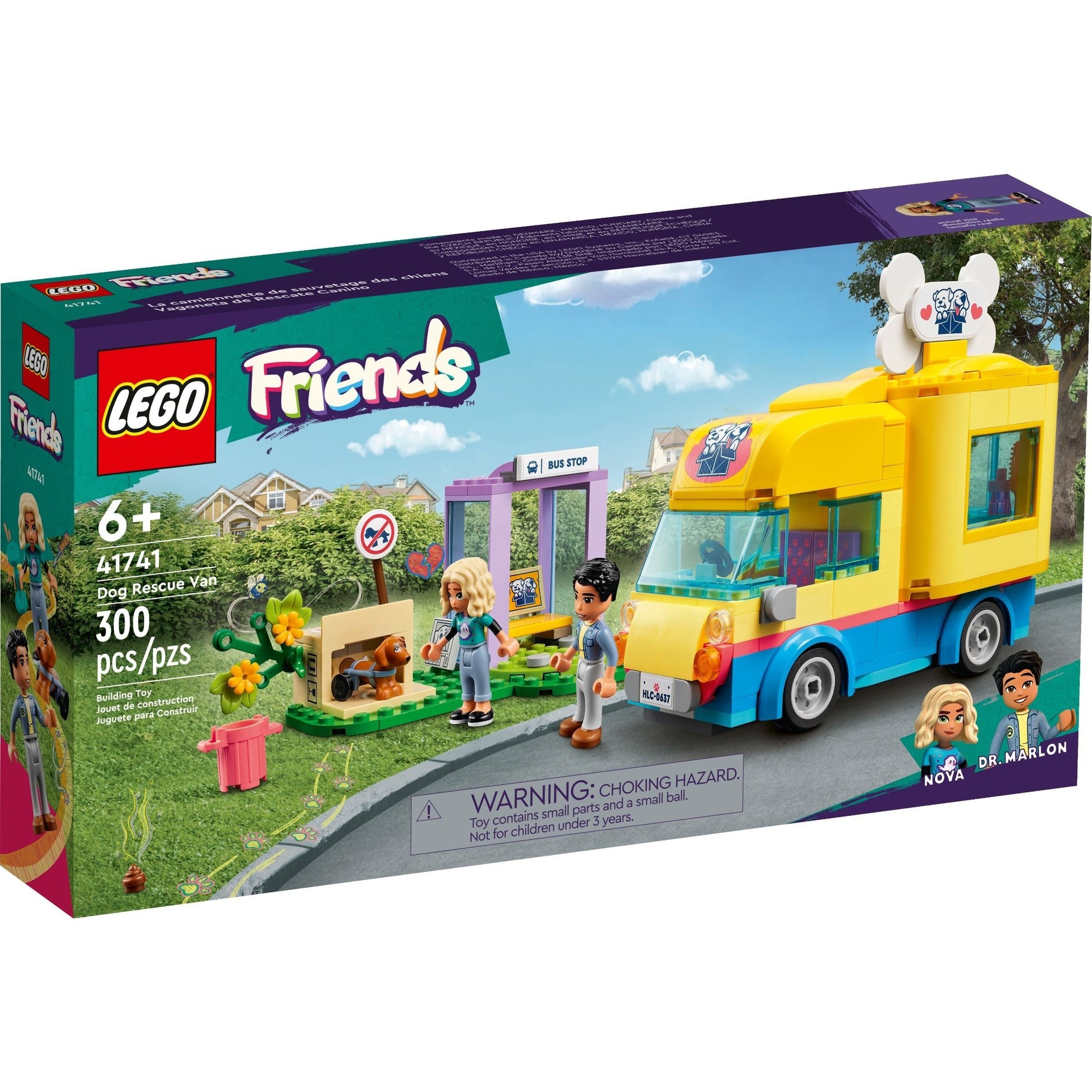 LEGO Friends 41741 - Furgonetă pentru salvarea câinilor - cutie fata