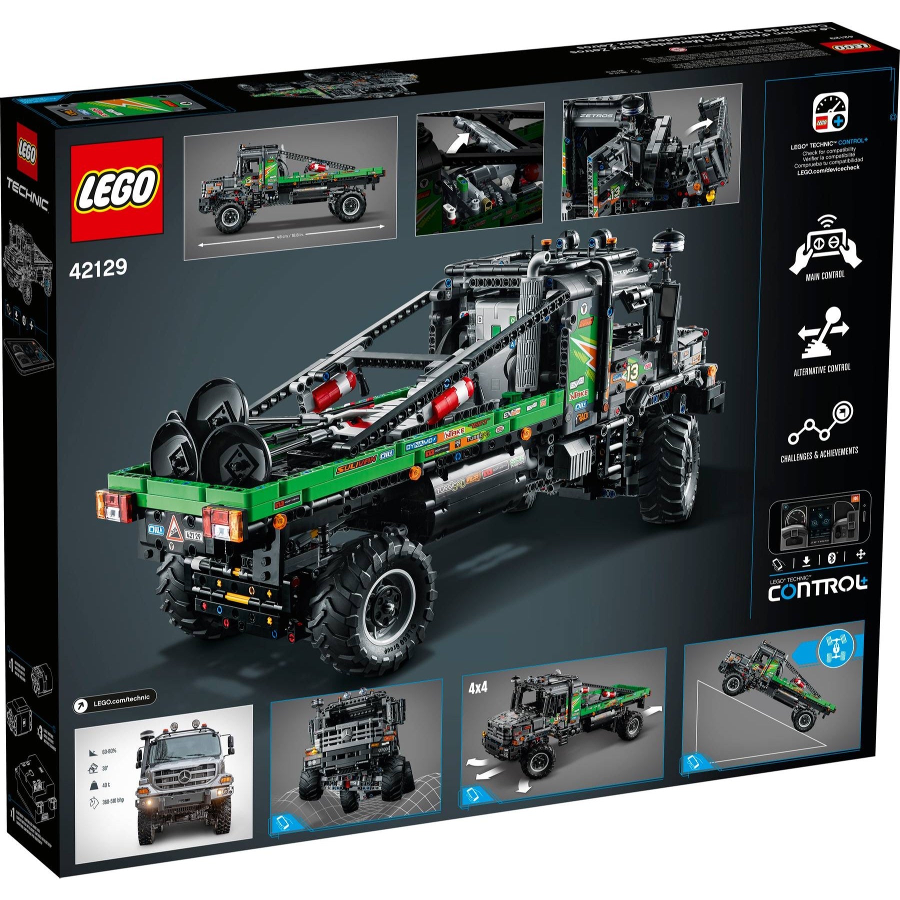 LEGO Technic 42129 - Camion de testări 4x4 Mercedes-Benz Zetros - cutie spate