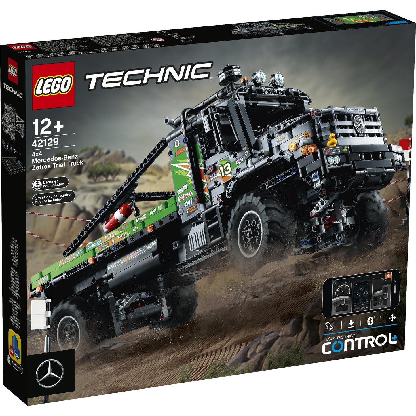 LEGO Technic 42129 - Camion de testări 4x4 Mercedes-Benz Zetros - cutie fata