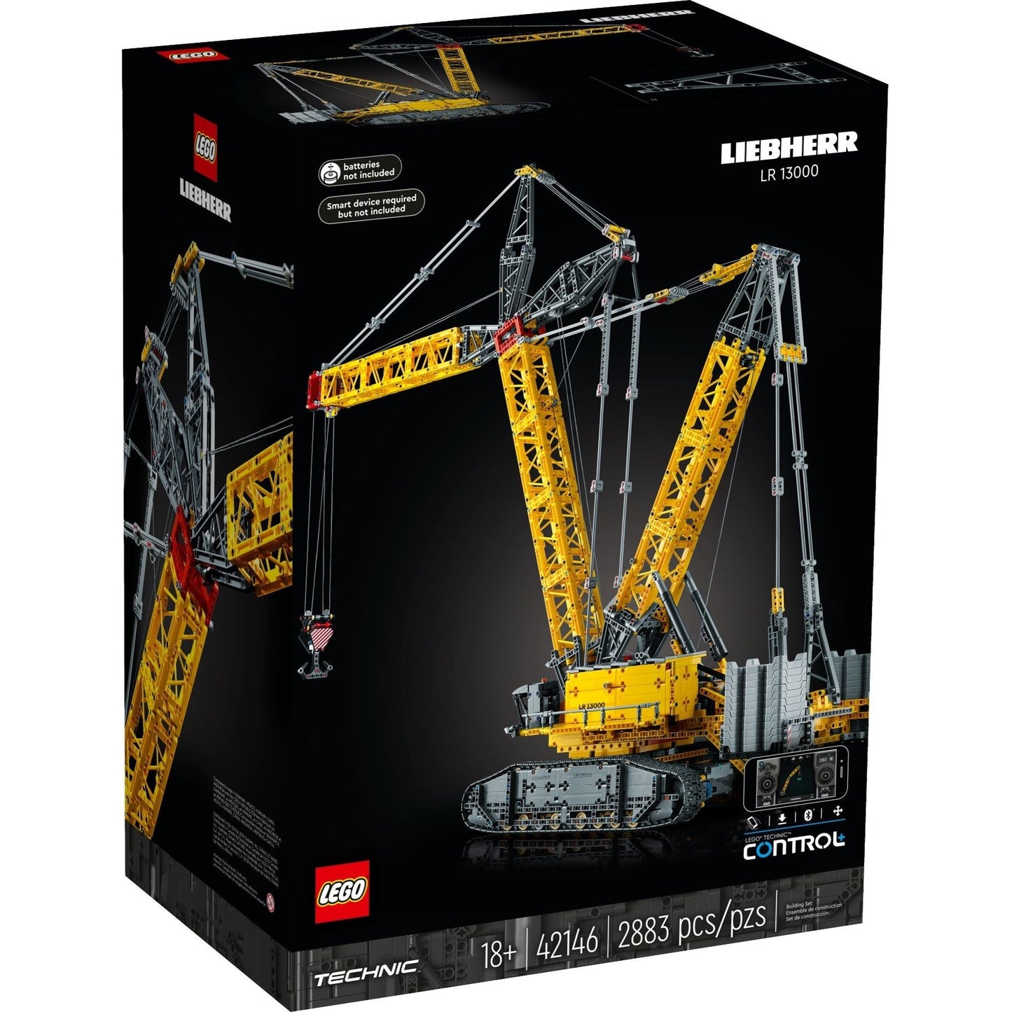 LEGO Technic 42146 - Macara pe șenile Liebherr LR 13000 - cutie fata