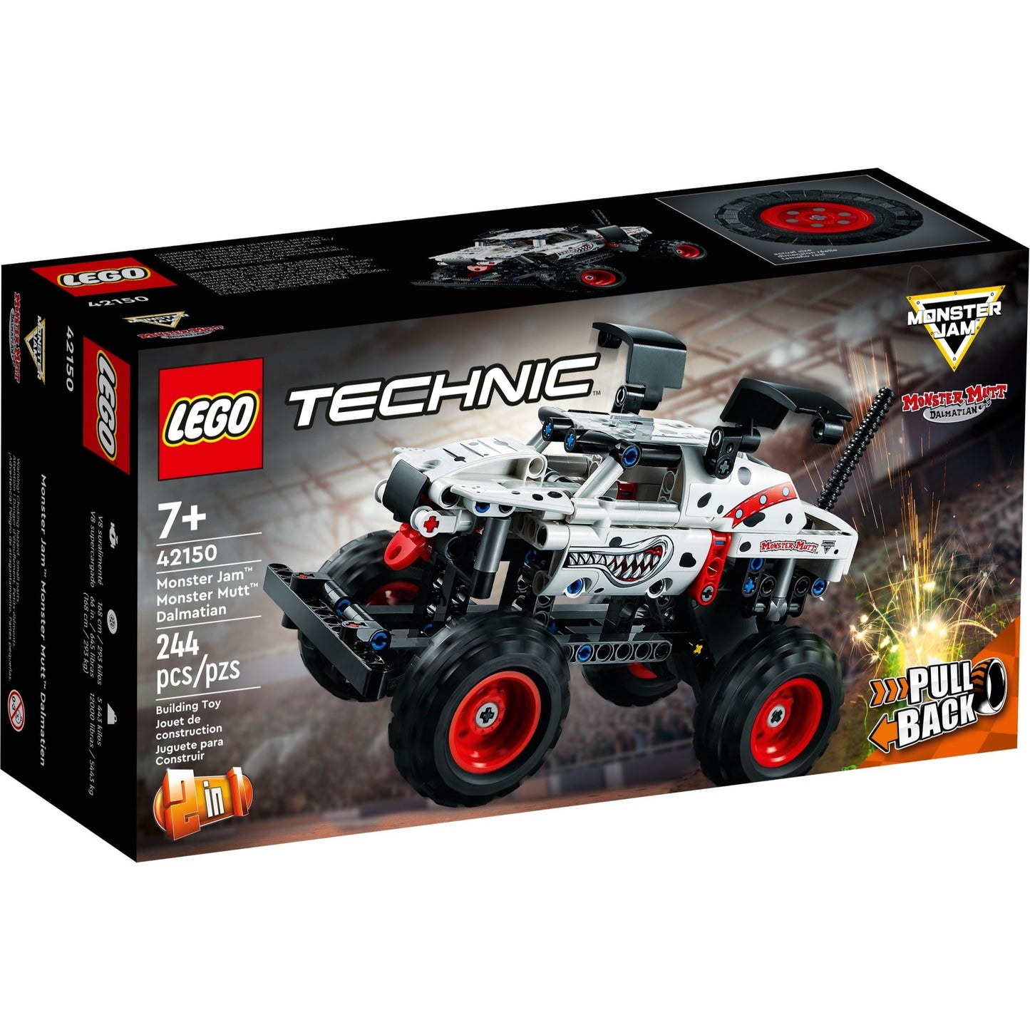 LEGO Technic 42150 - Dalmațian Monster Jam™ Monster Mutt™ - cutie fata