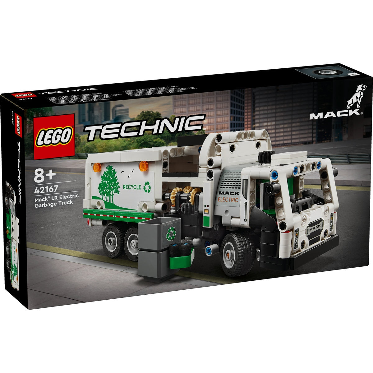 LEGO Technic 42167 - Autogunoieră Mack® LR Electric - cutie fata