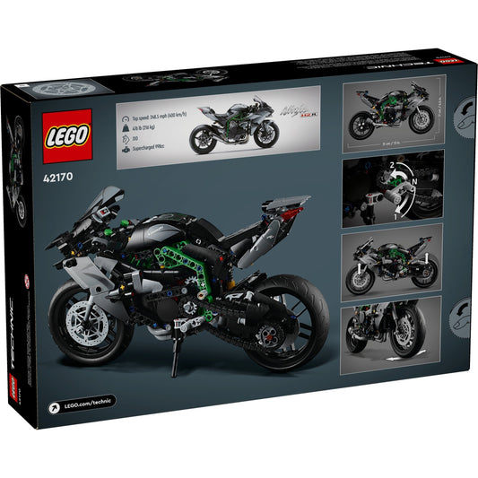 LEGO Technic 42170 - Motocicleta Kawasaki Ninja H2R - cutie spate