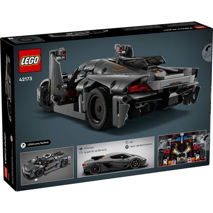 LEGO Technic 42173 - Hipermașina Koenigsegg Jesko Absolut gri - cutie spate