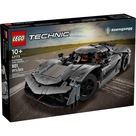 LEGO Technic 42173 - Hipermașina Koenigsegg Jesko Absolut gri - cutie fata