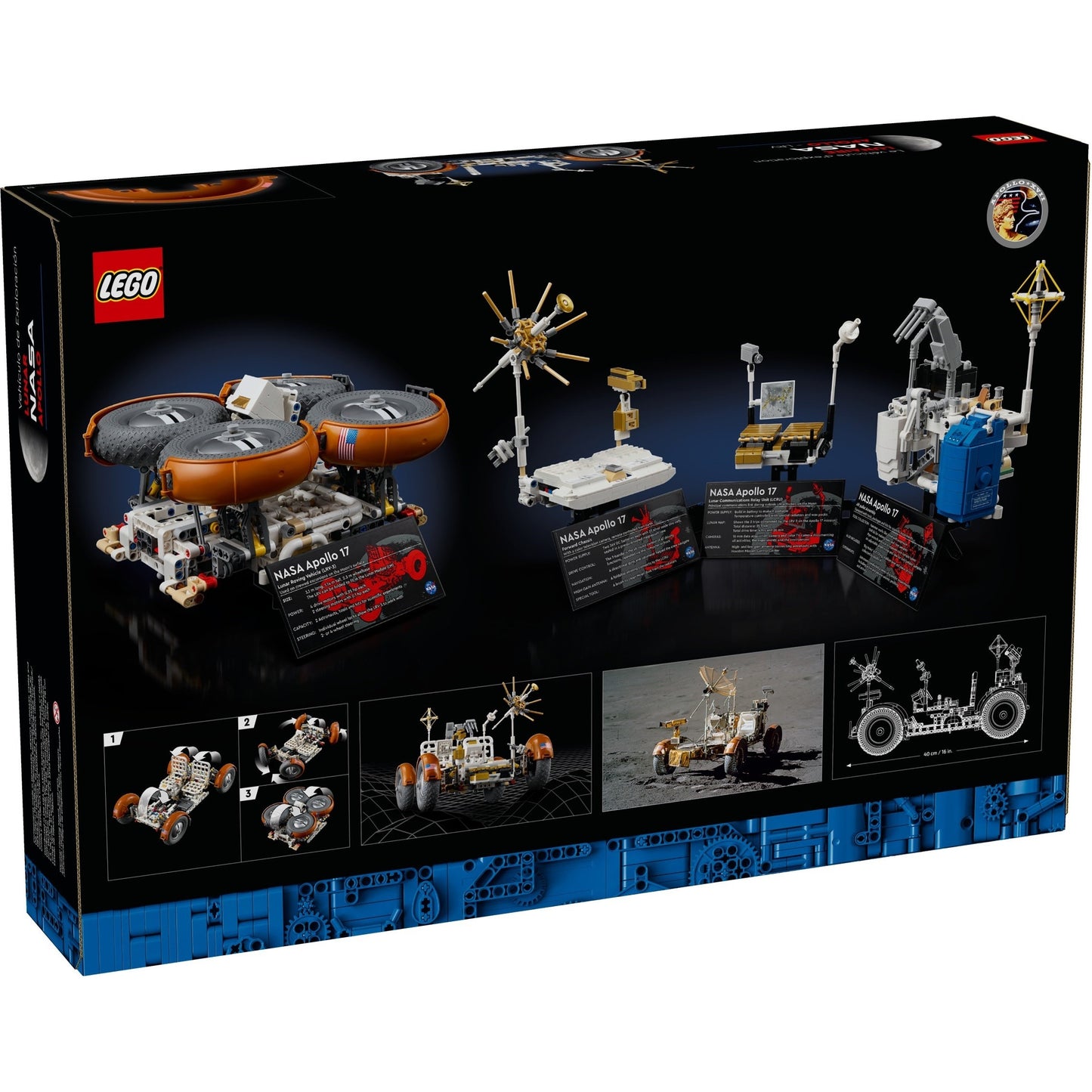 LEGO Technic 42182 - Roverul selenar din misiunile NASA Apollo - cutie spate