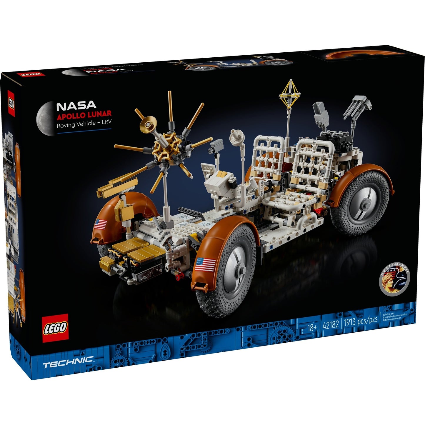 LEGO Technic 42182 - Roverul selenar din misiunile NASA Apollo - cutie fata