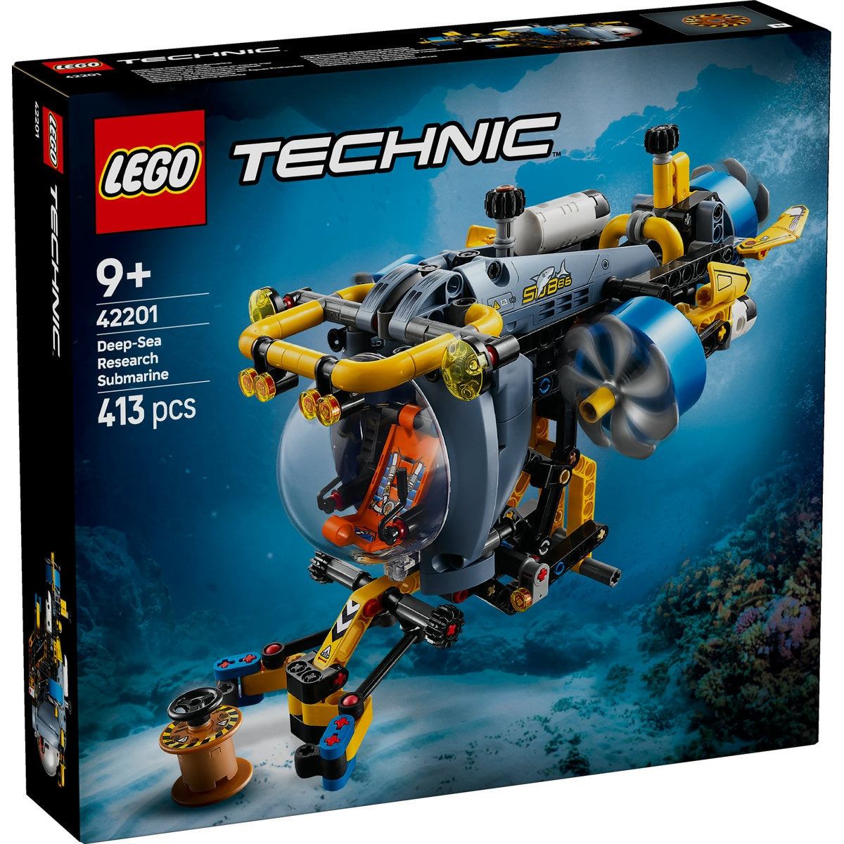 LEGO Technic 42201 - Submarin de cercetare la mare adâncime - cutie fata