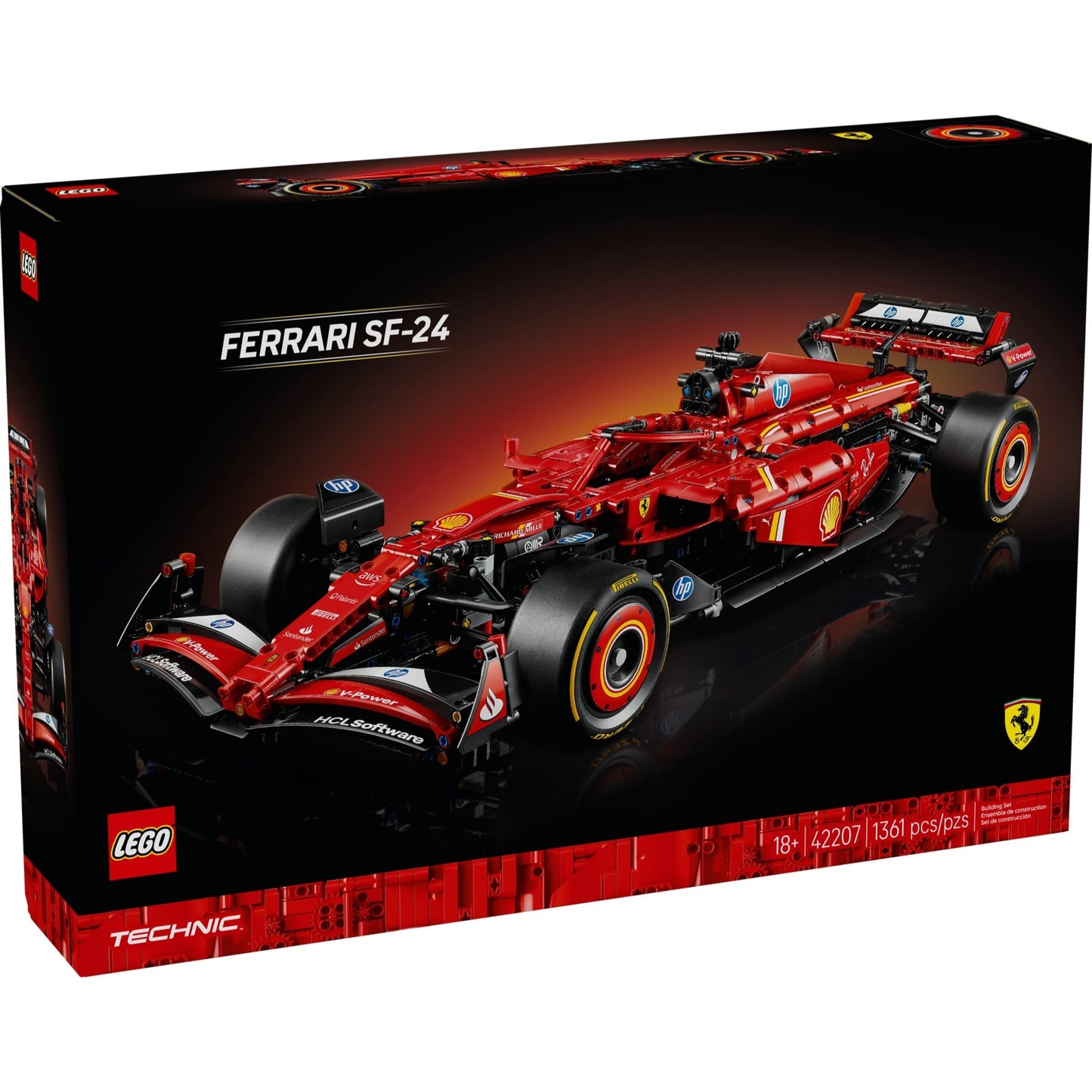 LEGO Technic 42207 - Mașina F1 Ferrari SF-24 - cutie fata