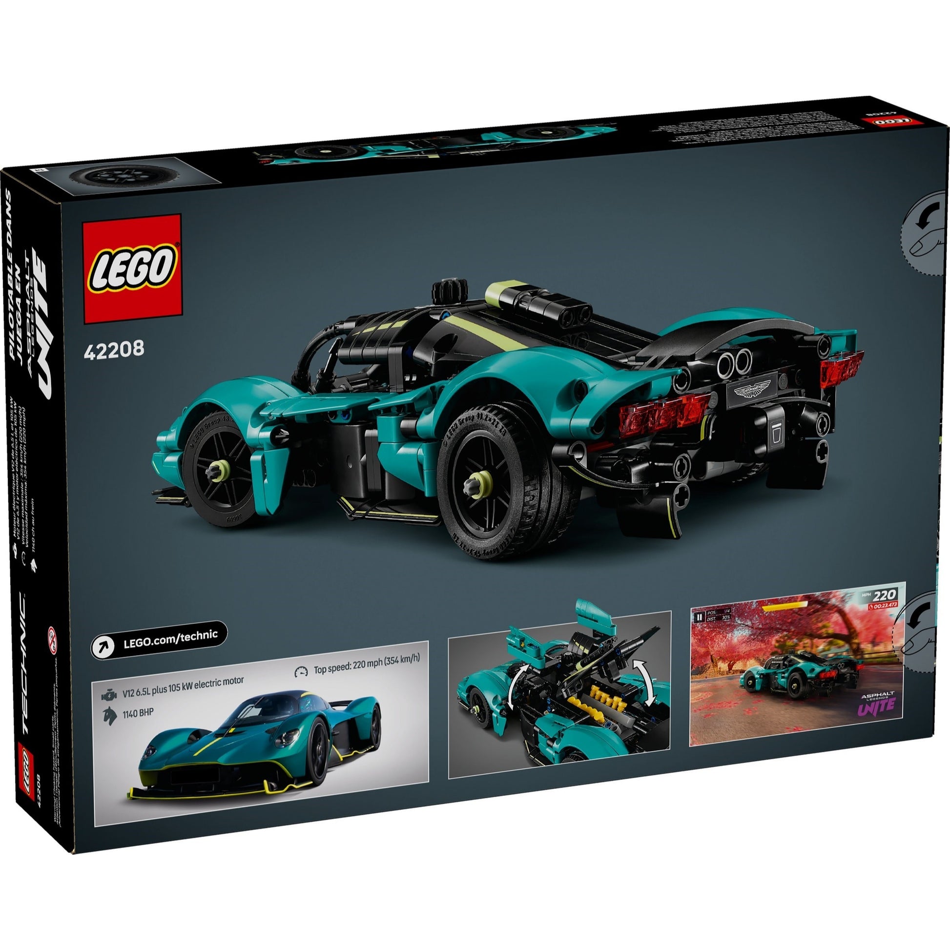 LEGO Technic 42208 - Aston Martin Valkyrie - cutie spate