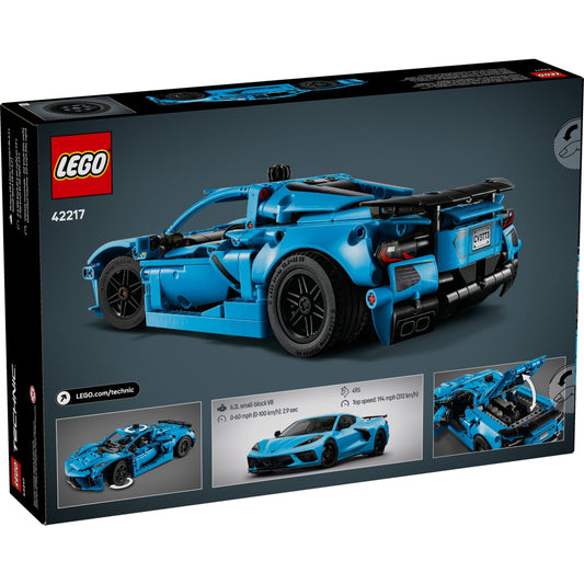 LEGO Technic 42217 - Chevrolet Corvette Stingray albastru - cutie spate