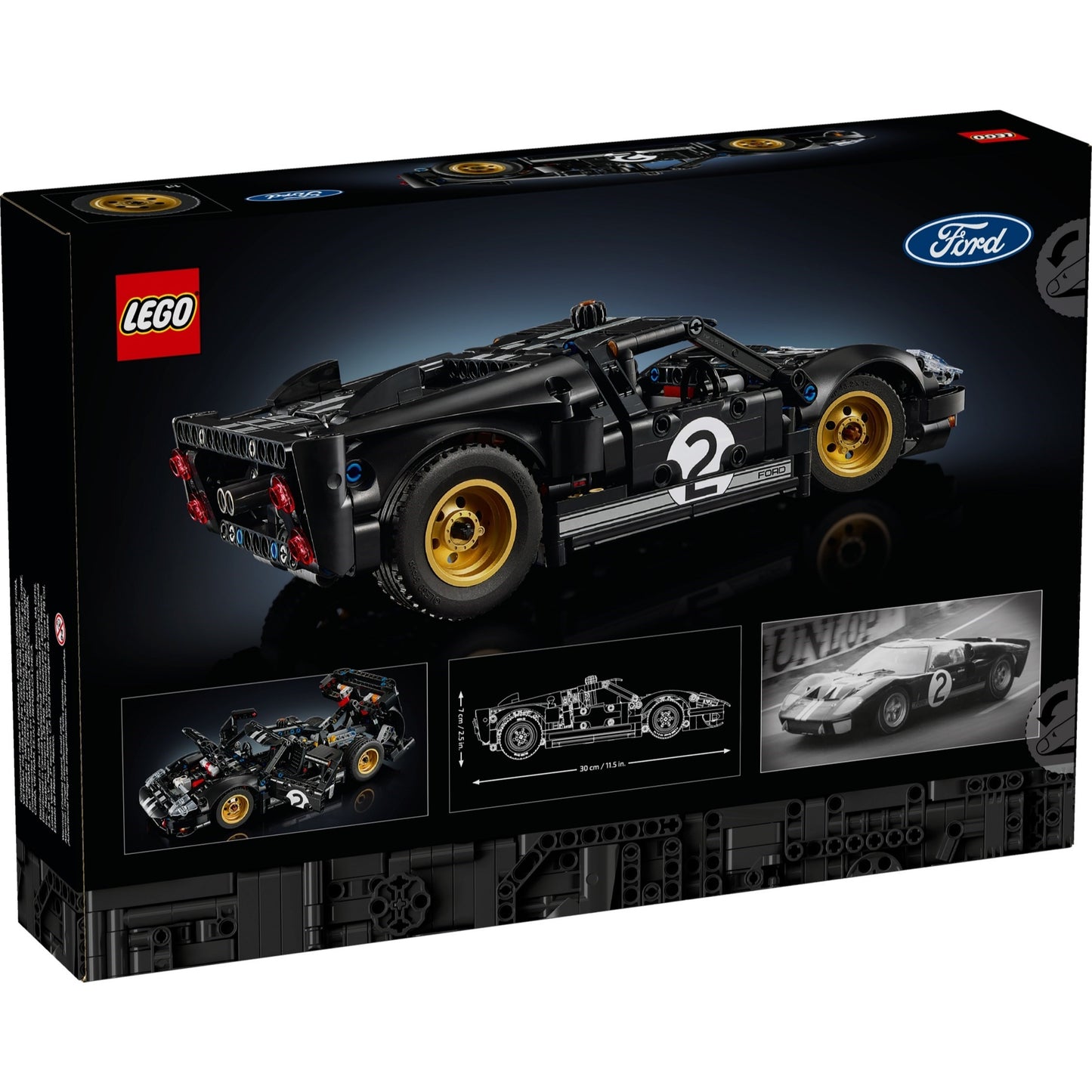 LEGO Technic 42223 - Mașina de curse 1966 Ford GT40 MKII - cutie spate