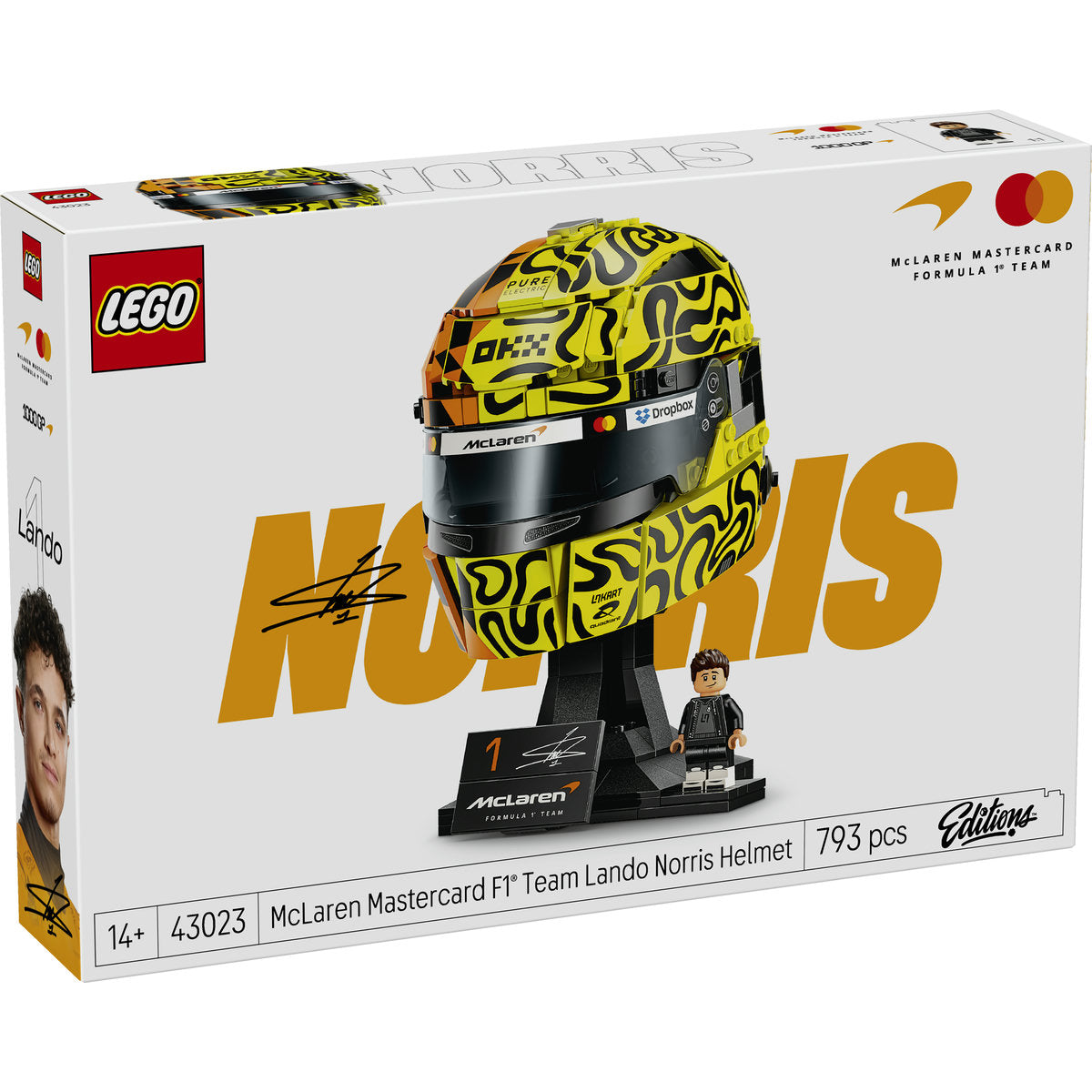 LEGO Editions 43023 McLaren Mastercard F1 Team Lando Norris Helmet - cutie fata