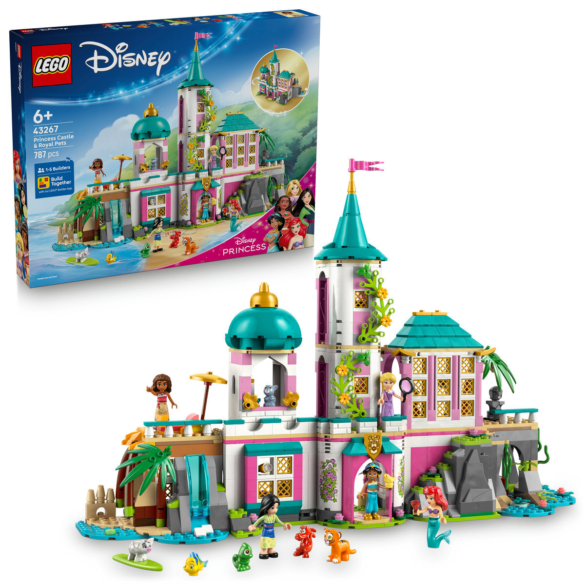 LEGO Disney 43267 Castel de prințesă și animăluțe regale