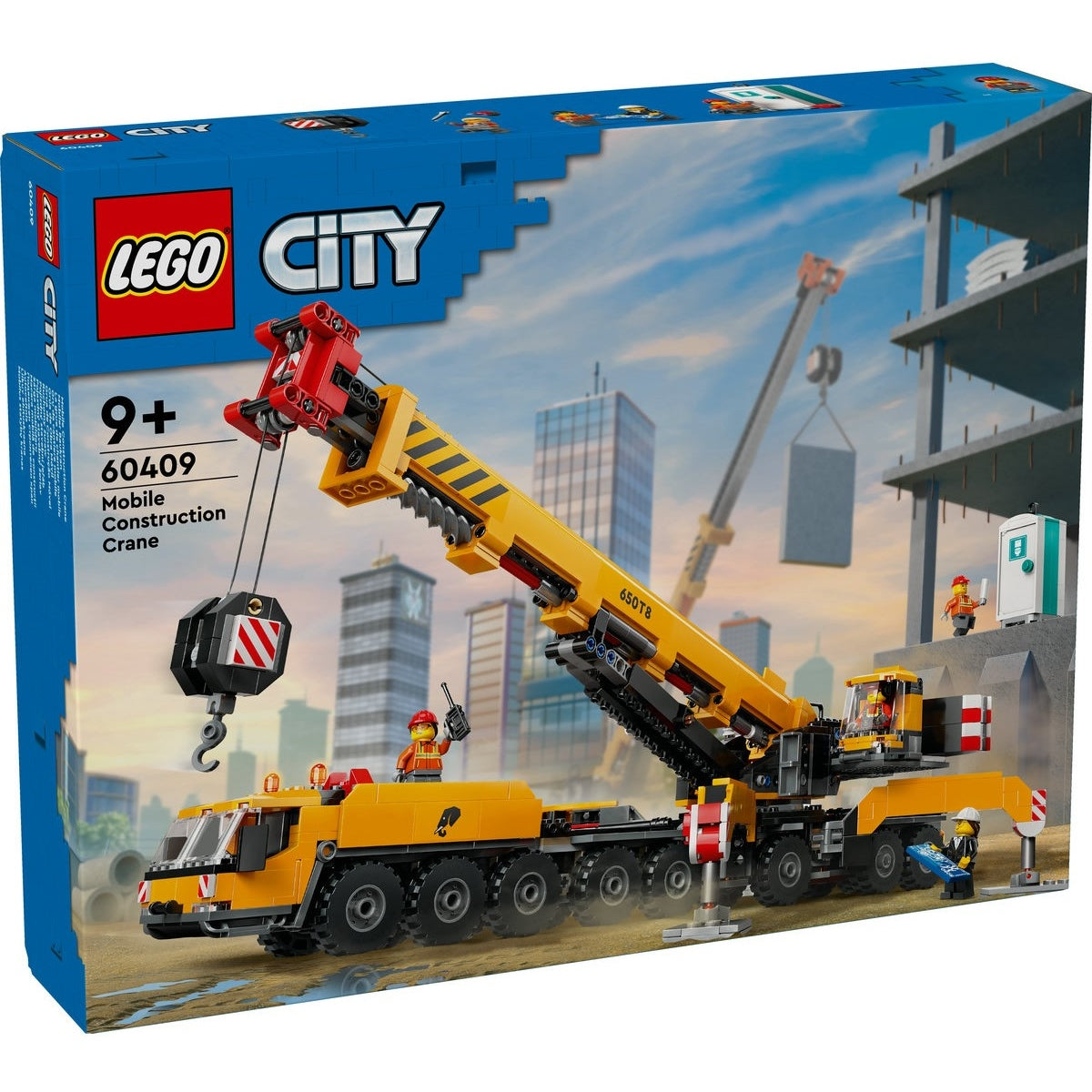 LEGO City 60409 - Macara mobilă galbenă de construcții - cutie fata