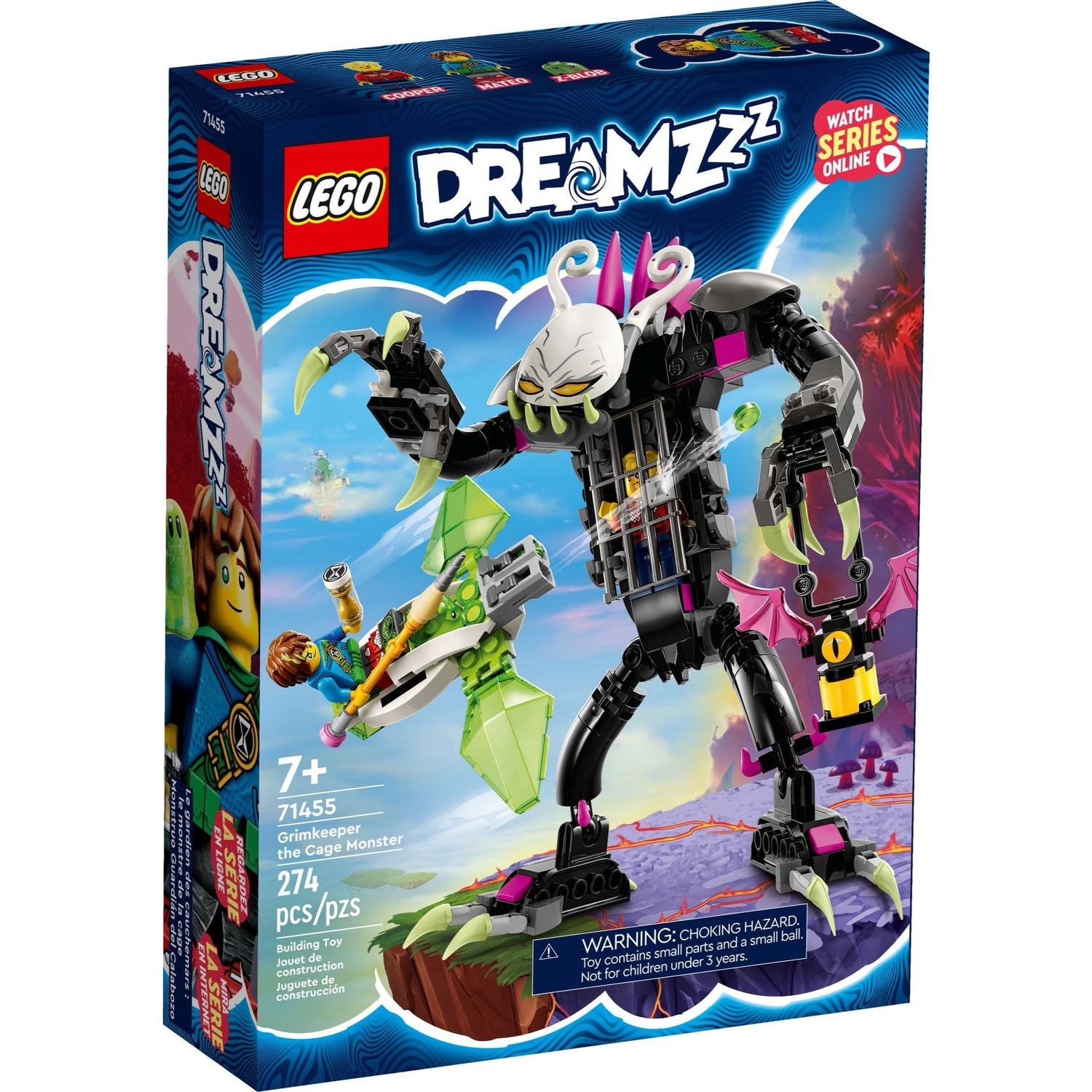 LEGO DREAMZzz™ 71455 - Grimkeeper, monstrul-cușcă - cutie fata
