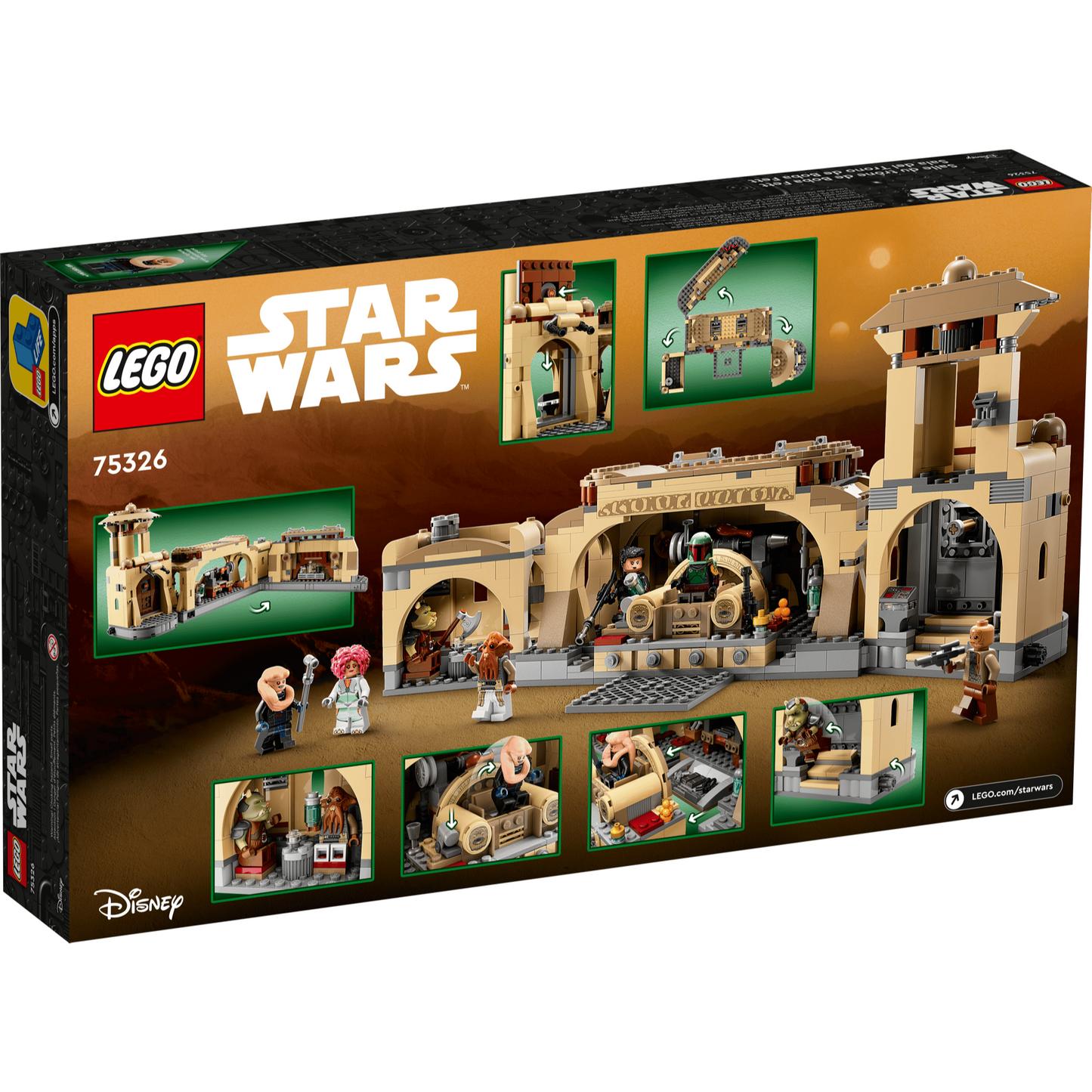 LEGO Star Wars™ 75326 - Sala tronului lui Boba Fett - cutie spate