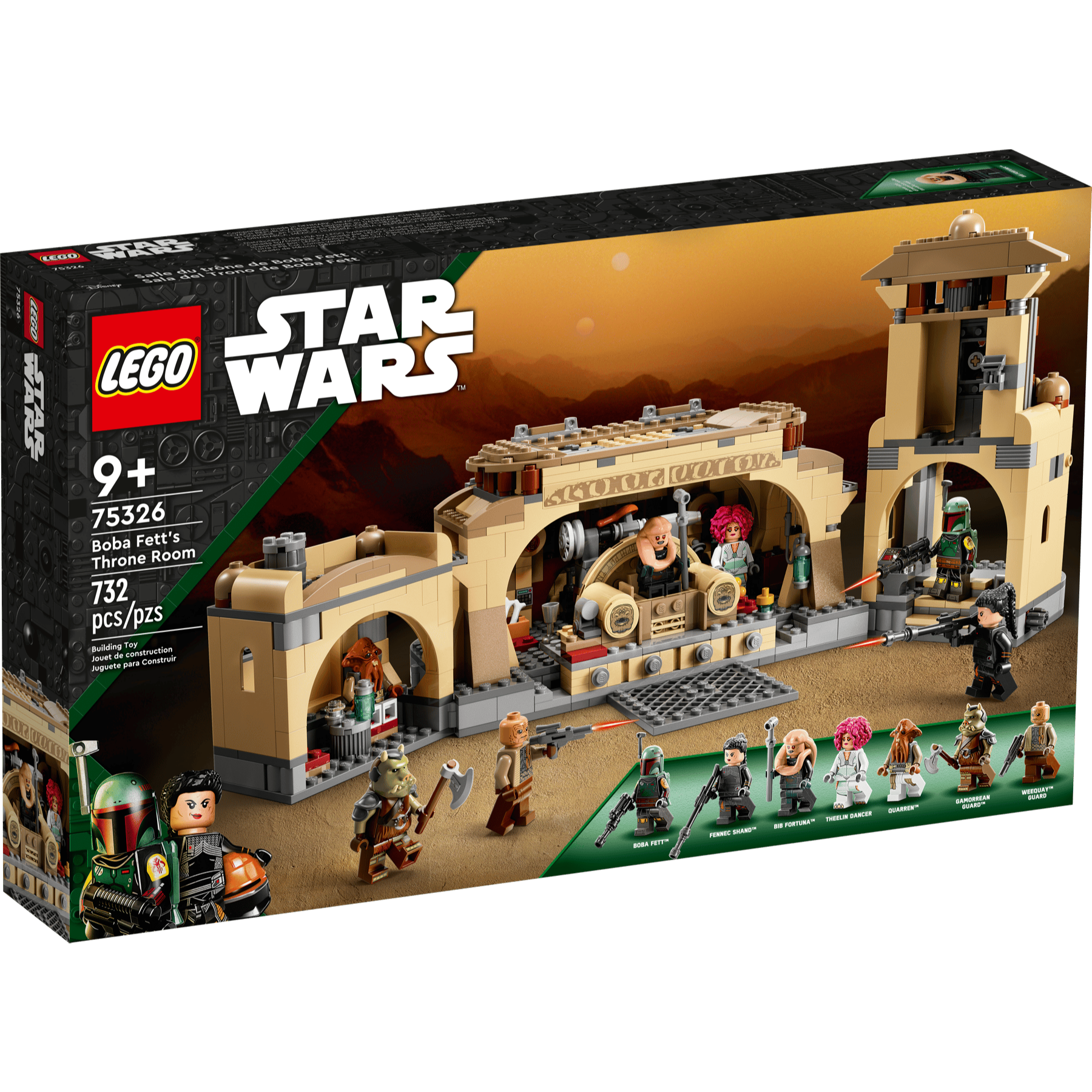 LEGO Star Wars™ 75326 - Sala tronului lui Boba Fett - cutie fata
