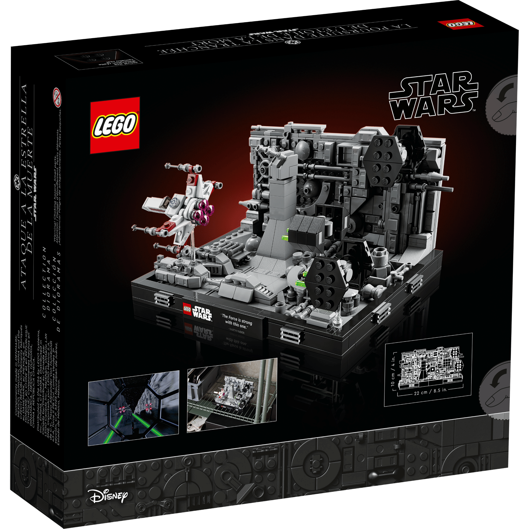 LEGO Star Wars™ 75329 - Diorama zborului prin tranșeele de pe Death Star™ - cutie spate