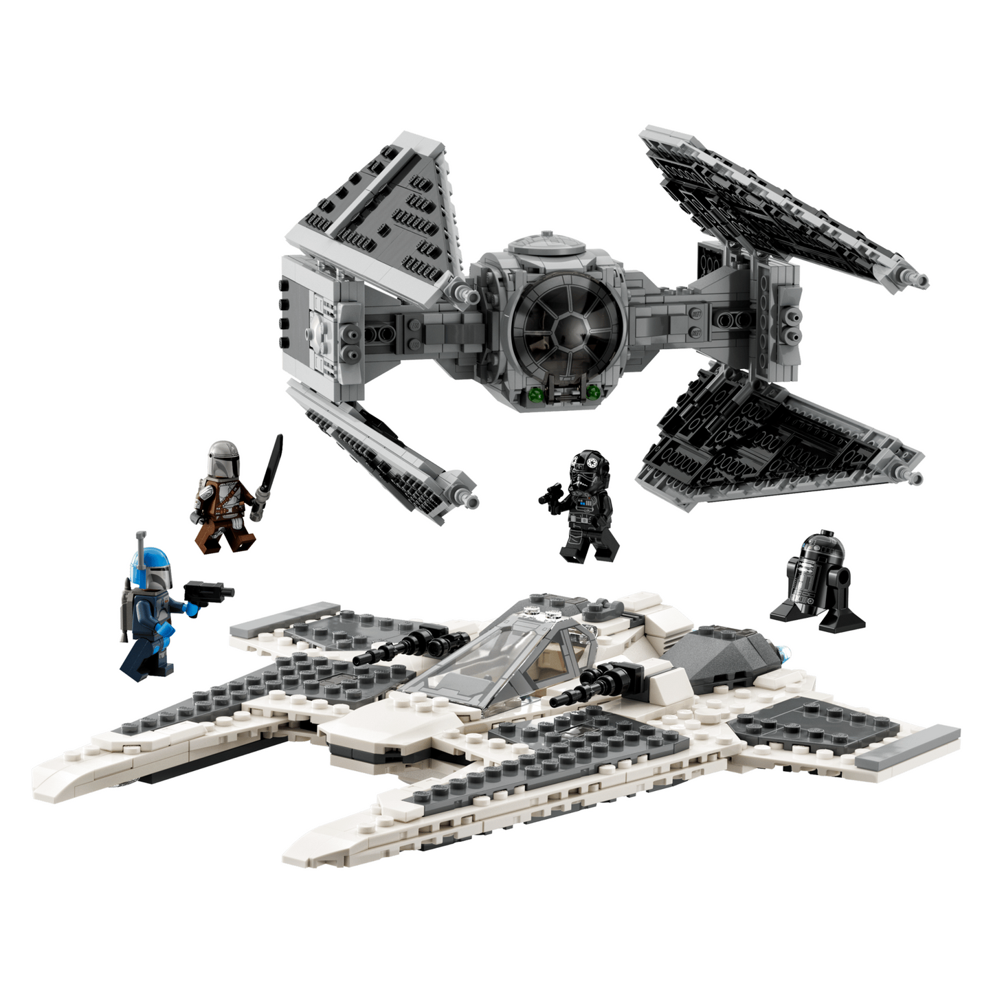 LEGO Star Wars™ 75348 - Fang Fighter mandalorian vs TIE Interceptor™ - set construit