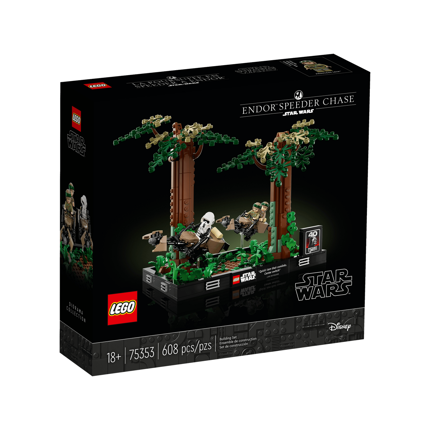 LEGO Star Wars™ 75353 - Diorama Urmărire cu speederul pe Endor™ - cutie fata